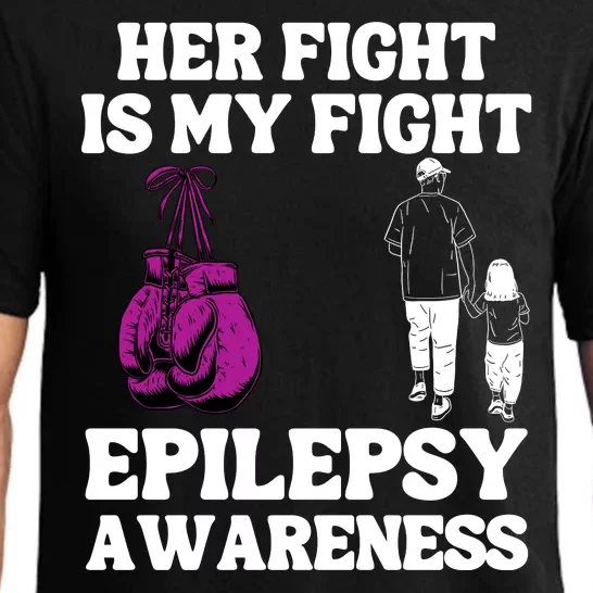 Her Fight Is My Fight Purple Ribbon Epilepsy Awareness Pajama Set