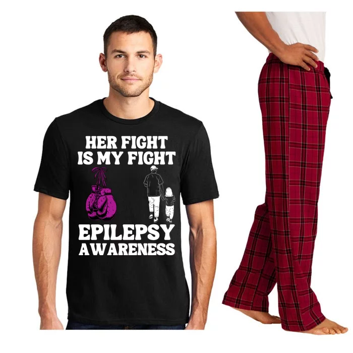 Her Fight Is My Fight Purple Ribbon Epilepsy Awareness Pajama Set