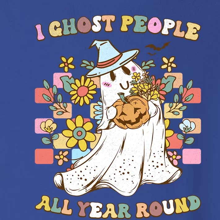 Halloween Funny I Ghost People Year Round Groovy Gift Toddler Long Sleeve Shirt