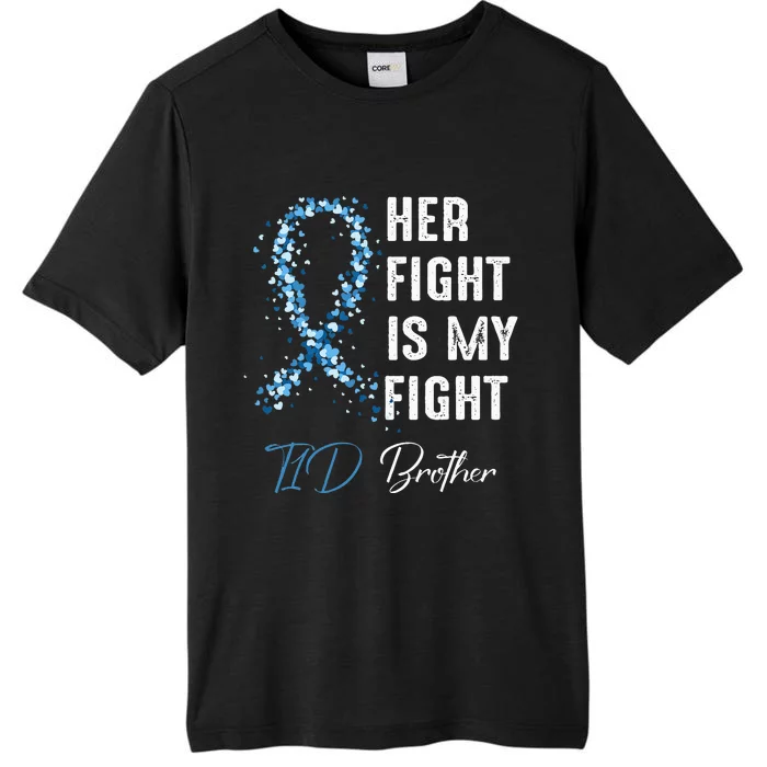 Her Fight Is My Fight T1D Brother Type 1 Diabetes Awareness ChromaSoft Performance T-Shirt