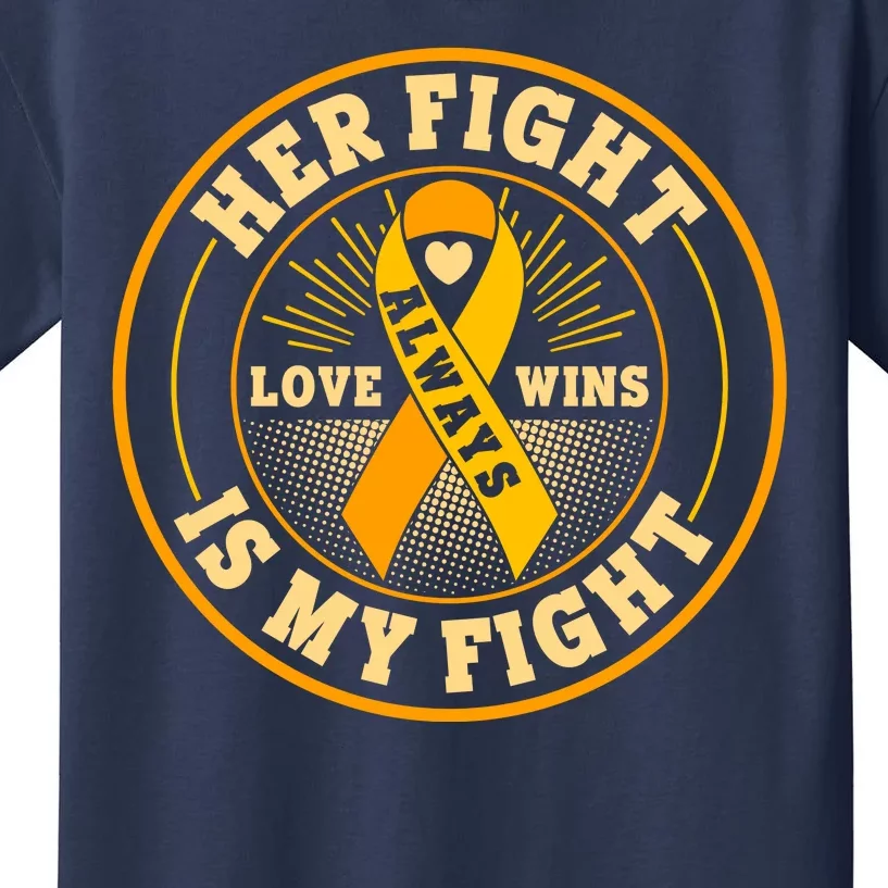 Her Fight Is My Fight Love Always Wins Emblem Kids T-Shirt