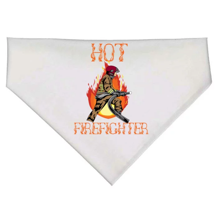 Hot Firefighter Ing Gag Gift Volunteer Fire Gift USA-Made Doggie Bandana