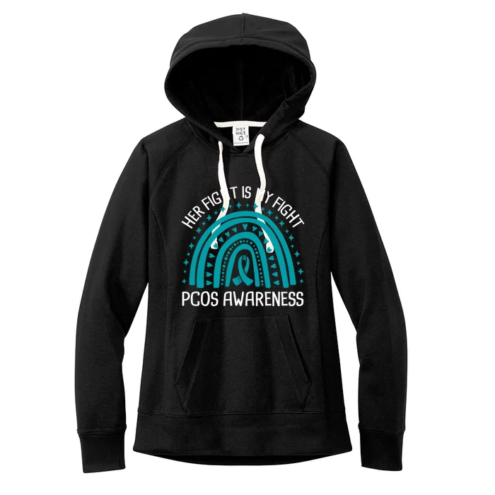 Her Fight Is My Fight Pcos Awareness Cool Gift Women's Fleece Hoodie