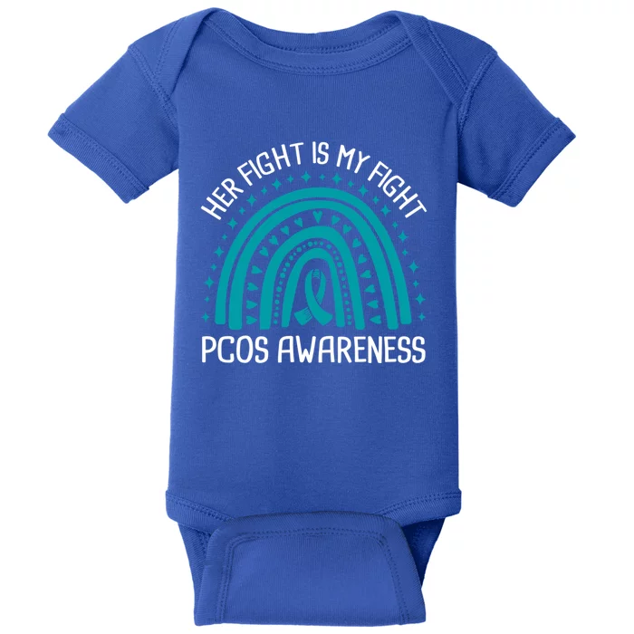 Her Fight Is My Fight Pcos Awareness Cool Gift Baby Bodysuit