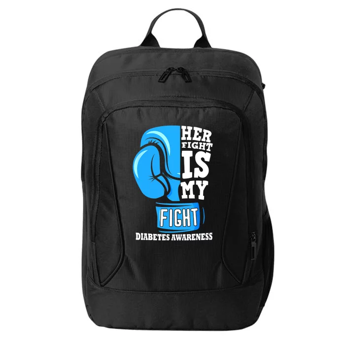 Her Fight Is My Fight Boxing Glove Diabetes Awareness Month City Backpack