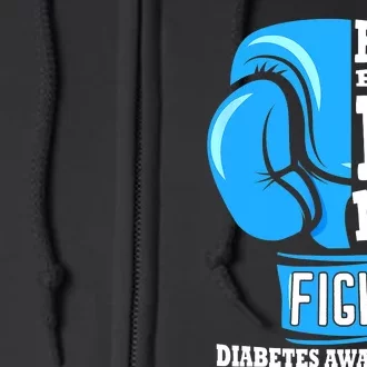 Her Fight Is My Fight Boxing Glove Diabetes Awareness Month Full Zip Hoodie