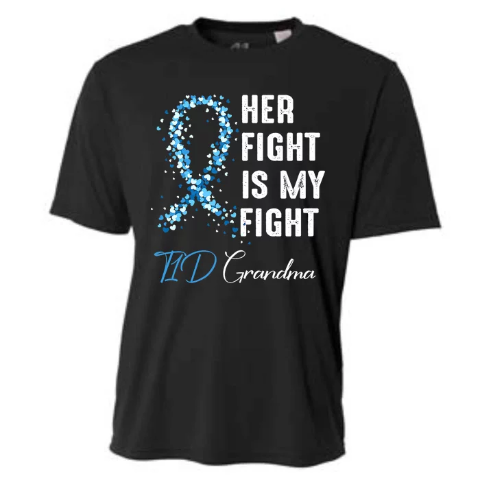 Her Fight Is My Fight T1D Grandma Type 1 Diabetes Awareness Cooling Performance Crew T-Shirt