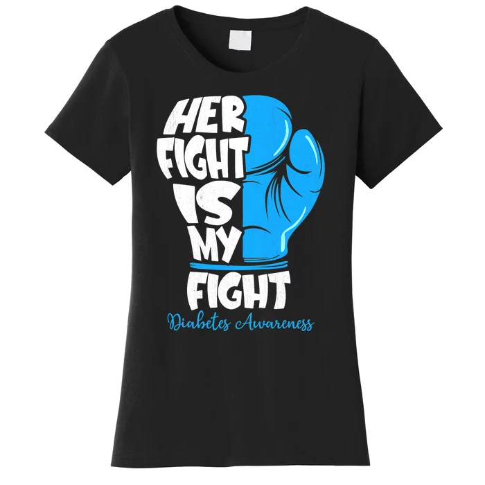 Her Fight Is My Fight T1D Mom Type 1 Diabetes Awareness Women's T-Shirt