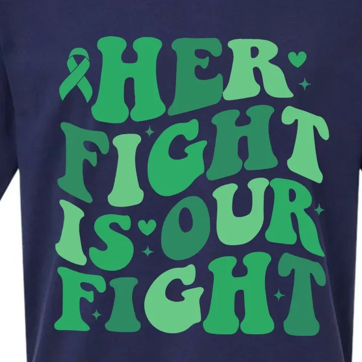 Her Fight Is Our Fight Liver Cancer Support Squad Sueded Cloud Jersey T-Shirt