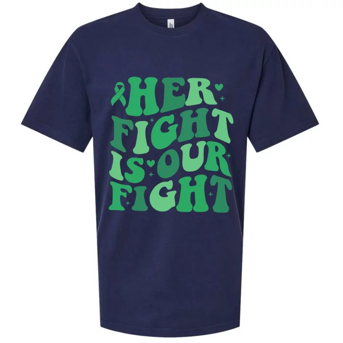 Her Fight Is Our Fight Liver Cancer Support Squad Sueded Cloud Jersey T-Shirt