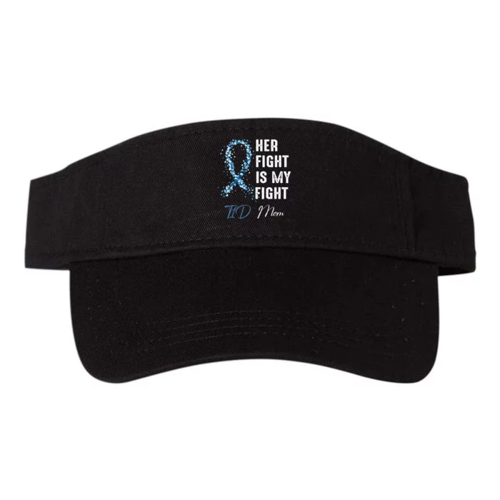 Her Fight Is My Fight T1D Mom Type 1 Diabetes Awareness Valucap Bio-Washed Visor