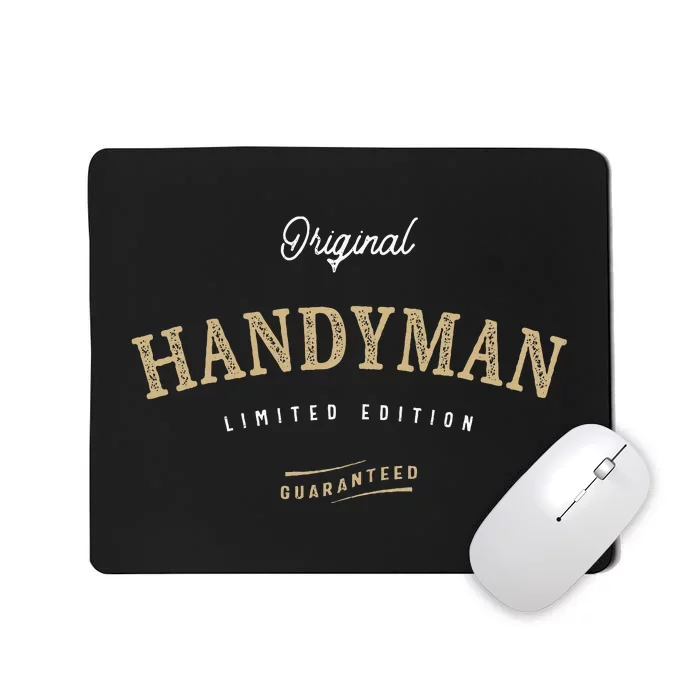 Handyman Funny Job Title Profession Birthday Worker Mousepad