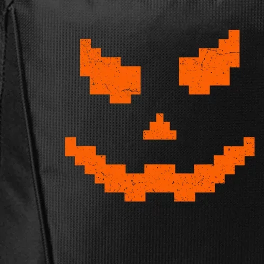 Halloween Funny Jack O Lantern Pumpkin Evil Smile Pixel Game Gift City Backpack