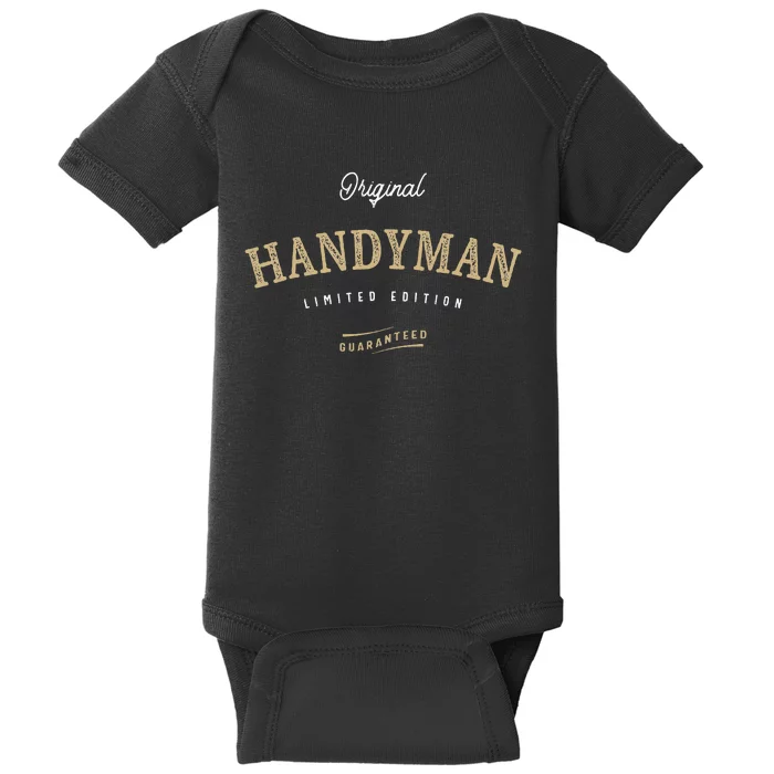 Handyman Funny Job Title Profession Birthday Worker Baby Bodysuit