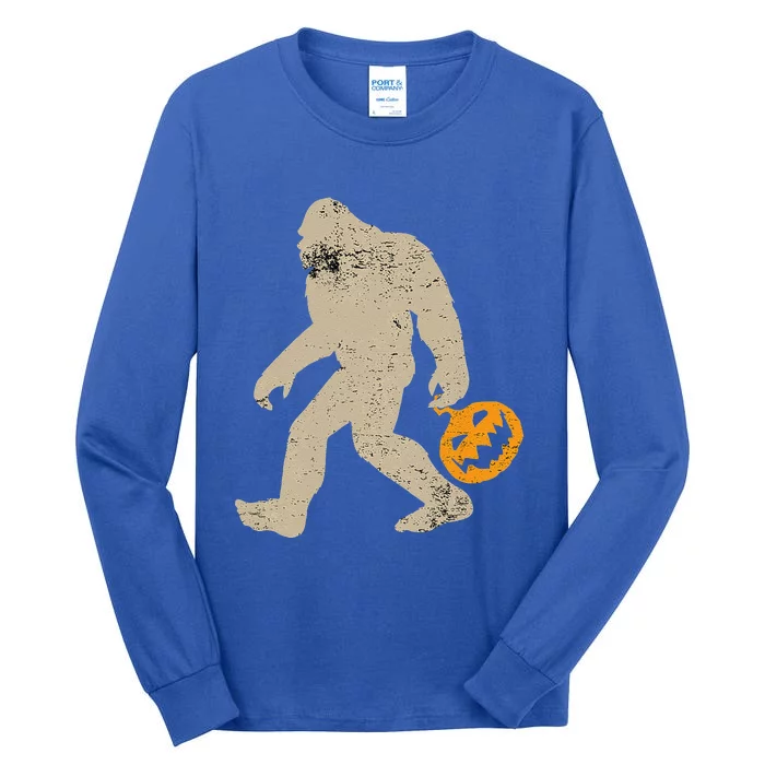 Halloween Funny Jack O Lantern Pumpkin Bigfoot Costume Tall Long Sleeve T-Shirt