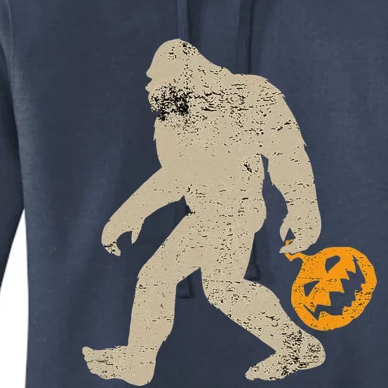 Halloween Funny Jack O Lantern Pumpkin Bigfoot Costume Women's Pullover Hoodie