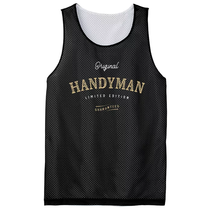 Handyman Funny Job Title Profession Birthday Worker Mesh Reversible Basketball Jersey Tank