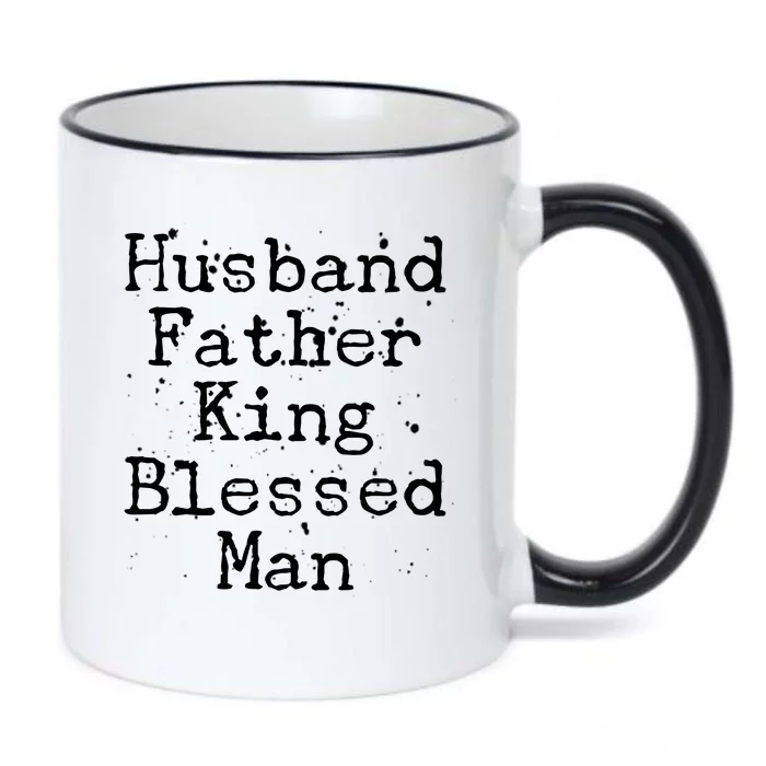 Husband Father King Blessed Man Black Color Changing Mug