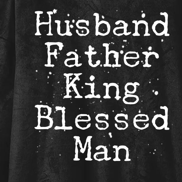 Husband Father King Blessed Man Hooded Wearable Blanket