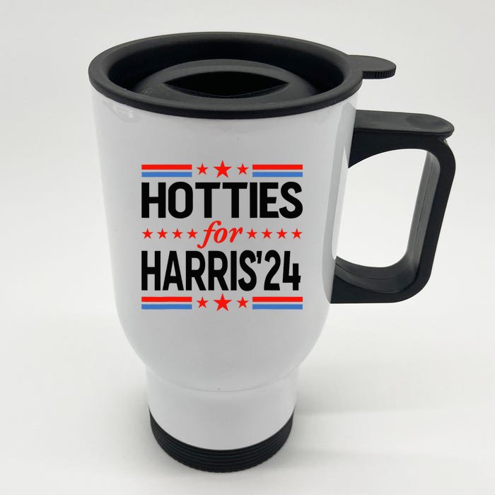 Hotties For Kamala Harris 2024 Front & Back Stainless Steel Travel Mug