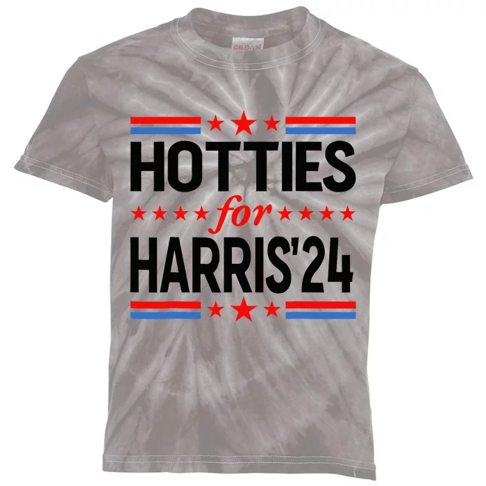 Hotties For Kamala Harris 2024 Kids Tie-Dye T-Shirt