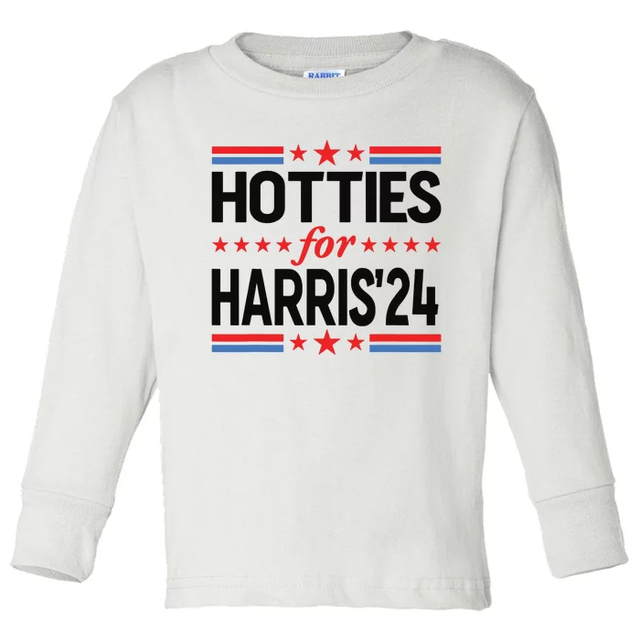 Hotties For Kamala Harris 2024 Toddler Long Sleeve Shirt