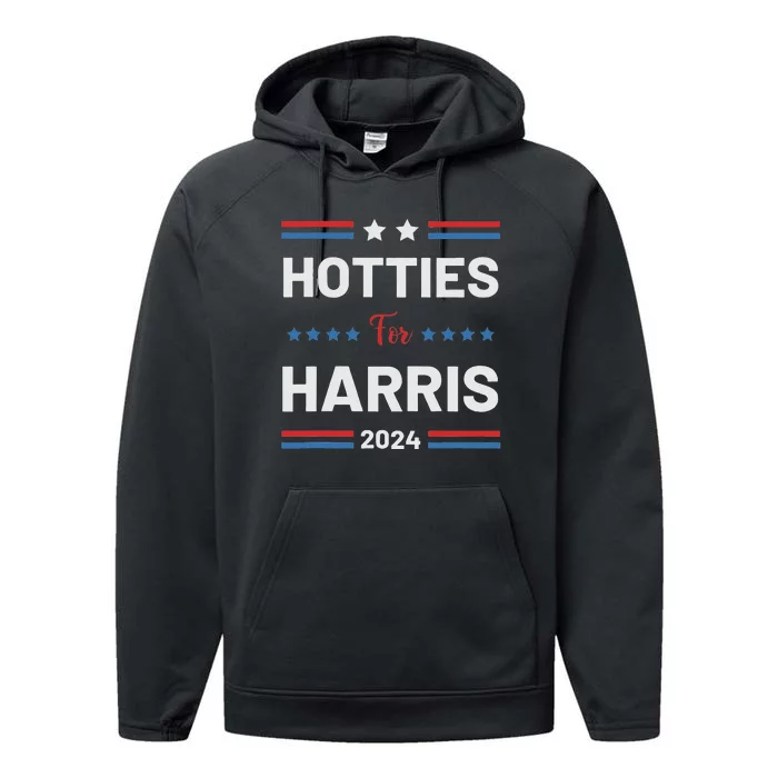 Hotties For Kamala 2024 Performance Fleece Hoodie