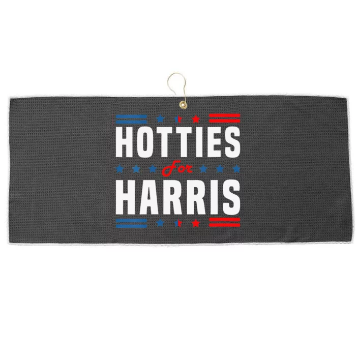 Hotties For Kamala Harris Sarcastic Large Microfiber Waffle Golf Towel