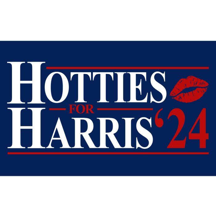 Hotties For Kamala Harris 2024 Smooch Lip Funny Politcal Bumper Sticker