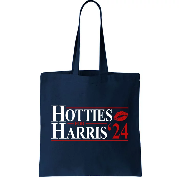 Hotties For Kamala Harris 2024 Smooch Lip Funny Politcal Tote Bag