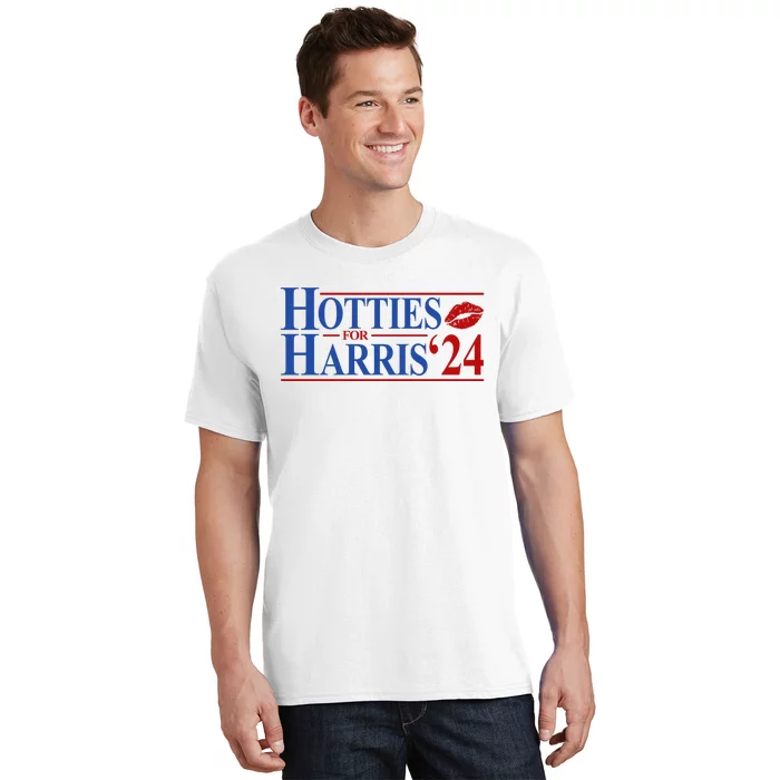 Hotties For Kamala Harris 2024 Smooch Lip Funny Politcal T-Shirt