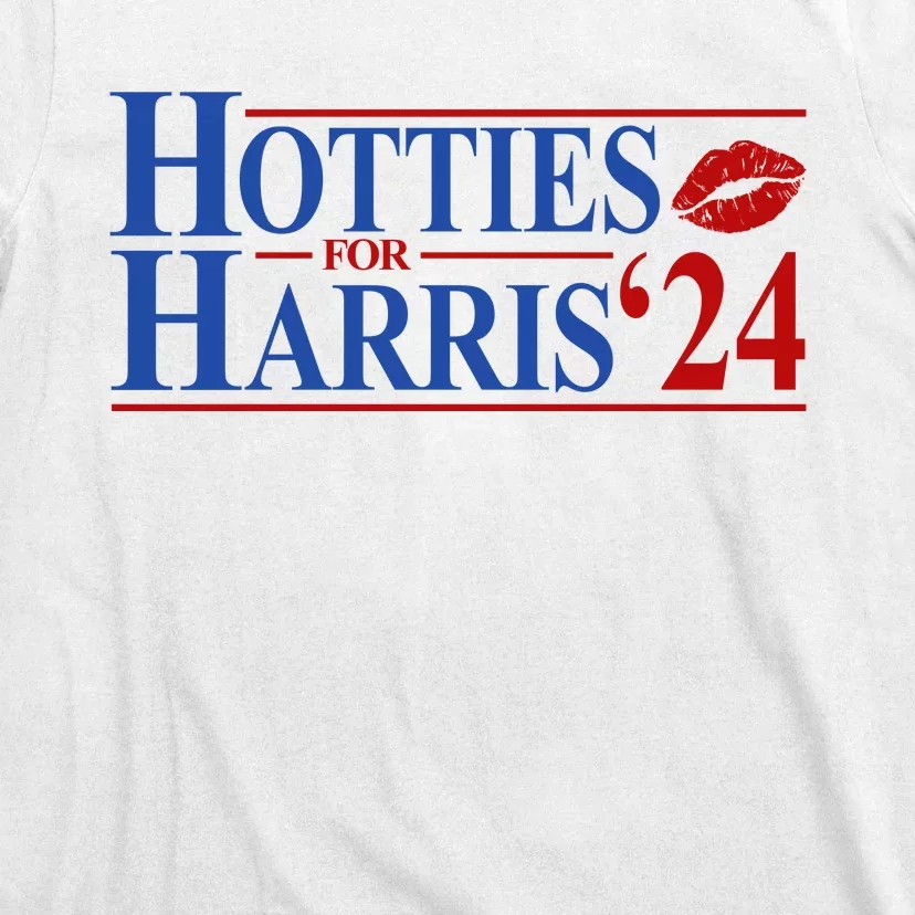 Hotties For Kamala Harris 2024 Smooch Lip Funny Politcal T-Shirt