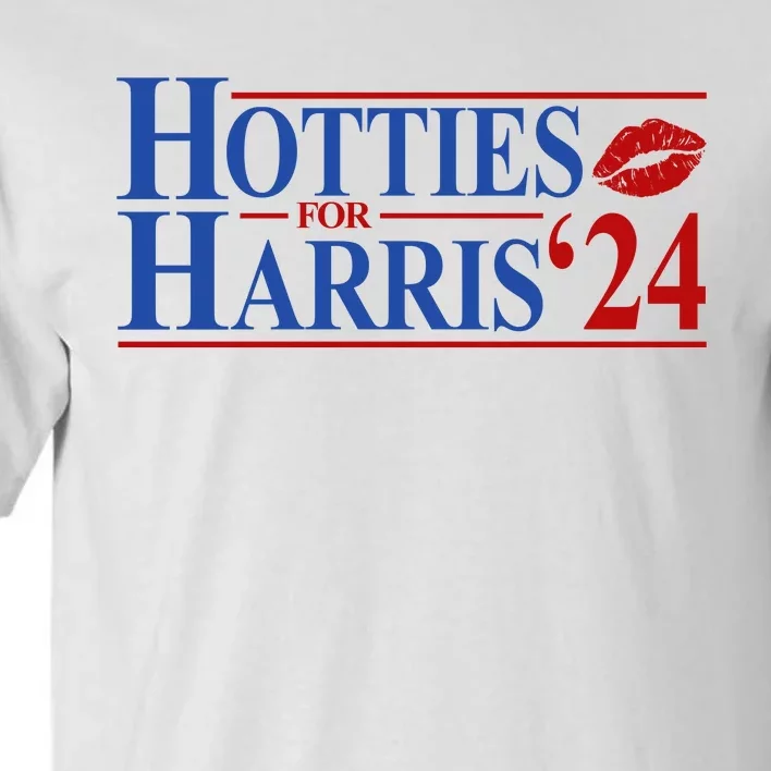 Hotties For Kamala Harris 2024 Smooch Lip Funny Politcal Tall T-Shirt