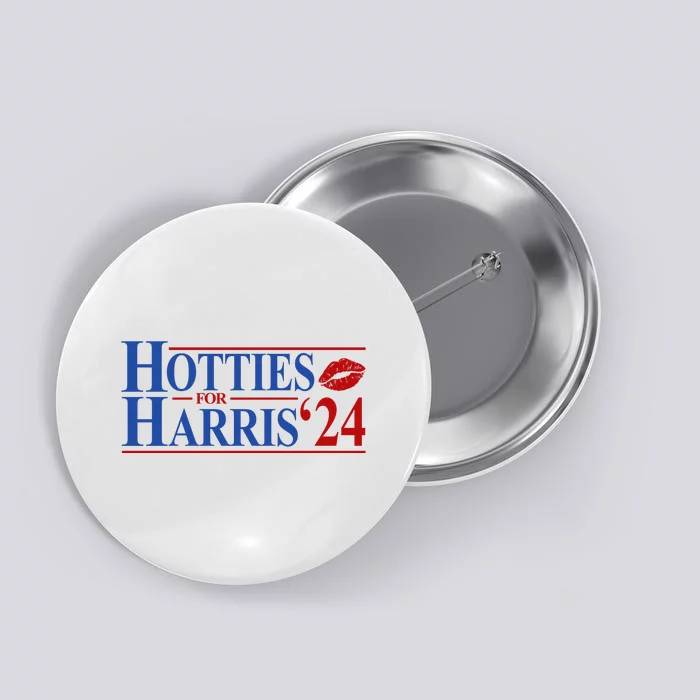 Hotties For Kamala Harris 2024 Smooch Lip Funny Politcal Button