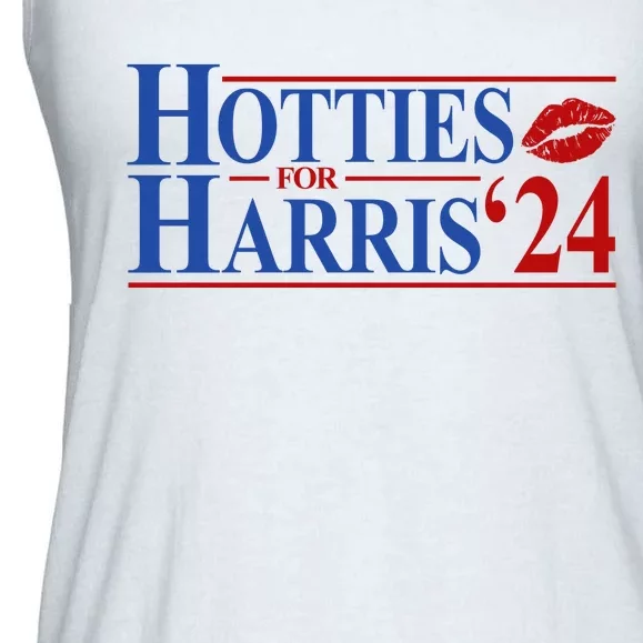 Hotties For Kamala Harris 2024 Smooch Lip Funny Politcal Ladies Essential Flowy Tank