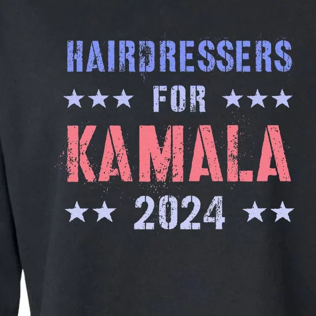 Hairdressers For Kamala 2024 Election Grab Him By Ballot Cropped Pullover Crew