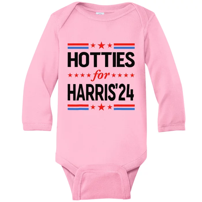 Hotties For Kamala Harris 2024 Baby Long Sleeve Bodysuit