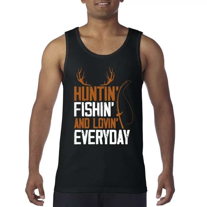 Hunting Fishing Loving Everyday American Deer Hunter Vintage Tank Top