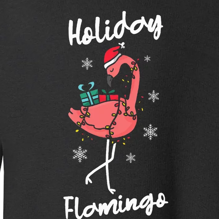 Holiday Flamingo Lover Christmas Holiday Season Toddler Sweatshirt