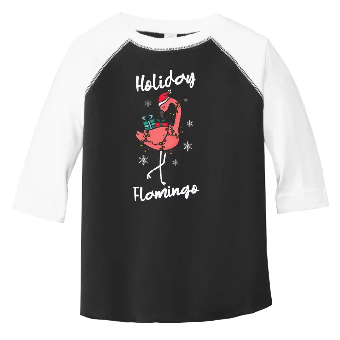 Holiday Flamingo Lover Christmas Holiday Season Toddler Fine Jersey T-Shirt