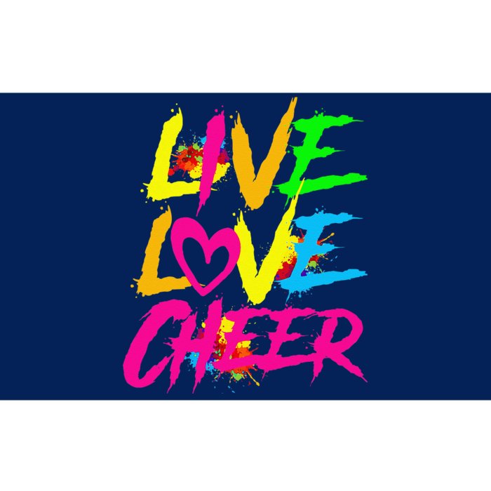 Happy Funny Live Love Cheer Cute Cheer Leader Bumper Sticker