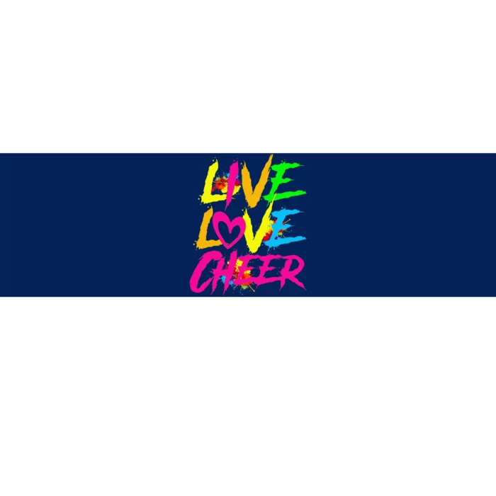 Happy Funny Live Love Cheer Cute Cheer Leader Bumper Sticker