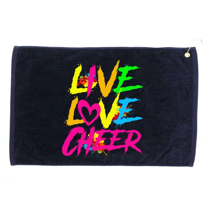 Happy Funny Live Love Cheer Cute Cheer Leader Grommeted Golf Towel