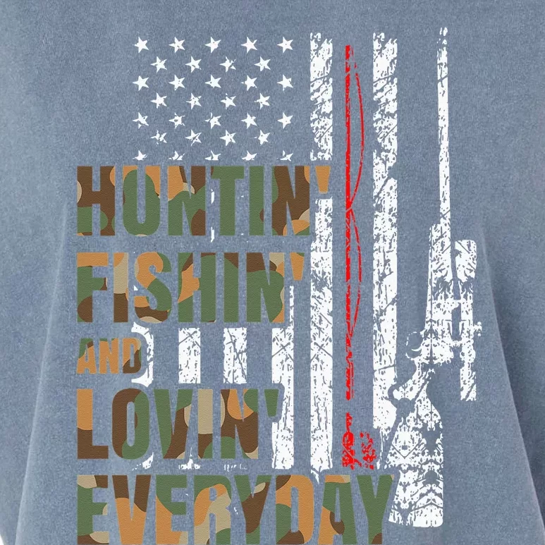 Hunting Fishing Loving Everyday American Deer Hunter Patriot Garment-Dyed Women's Muscle Tee