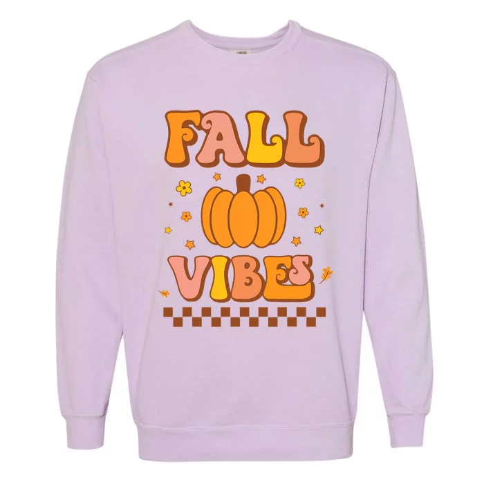 Hello Fall Leaves Autumn Vibes Garment-Dyed Sweatshirt