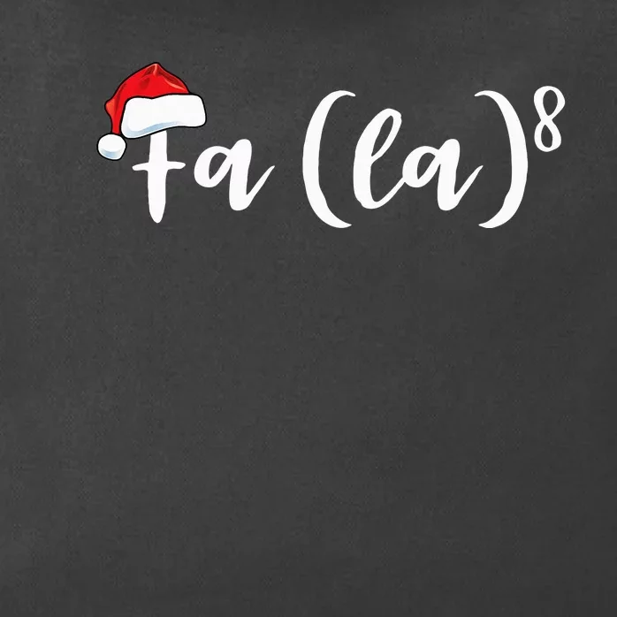 Hilarious Fa La 8 Santa Hat for Math Teachers Christmas Gift Zip Tote Bag