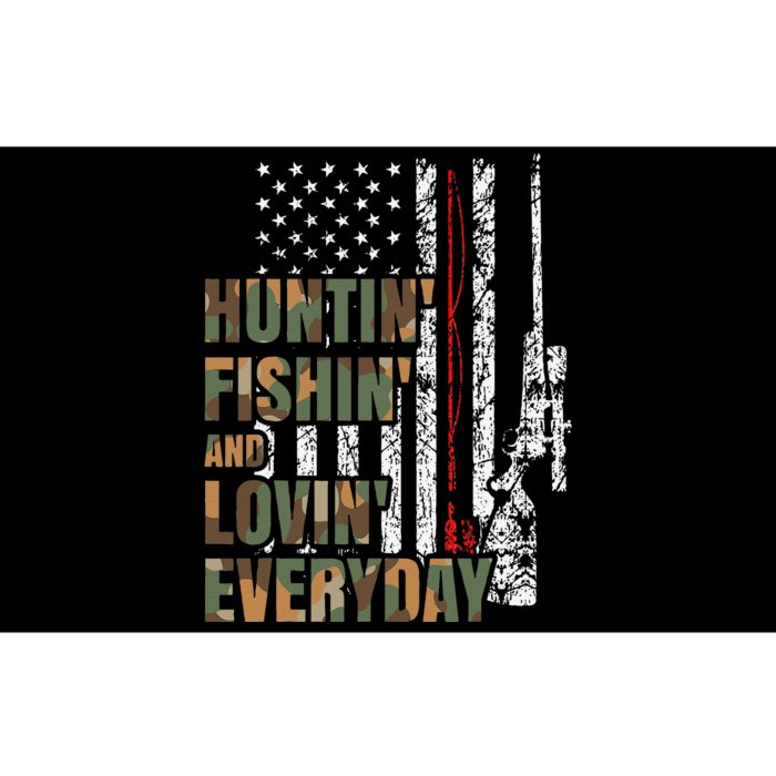 Hunting Fishing Loving Everyday American Deer Hunter Patriot Bumper Sticker