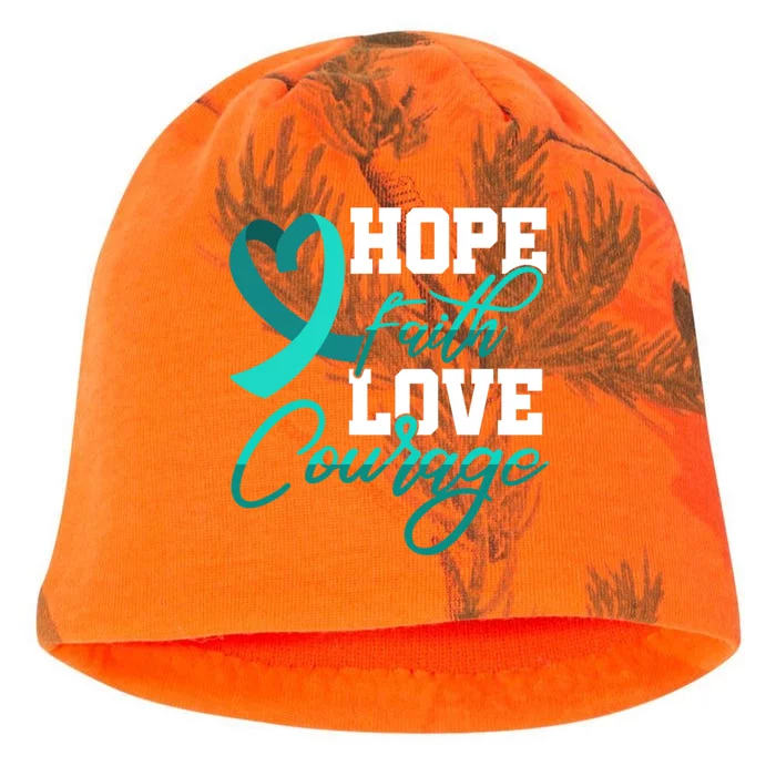 Hope Faith Love Courage Pstd Stress Awareness Month Gift Kati - Camo Knit Beanie