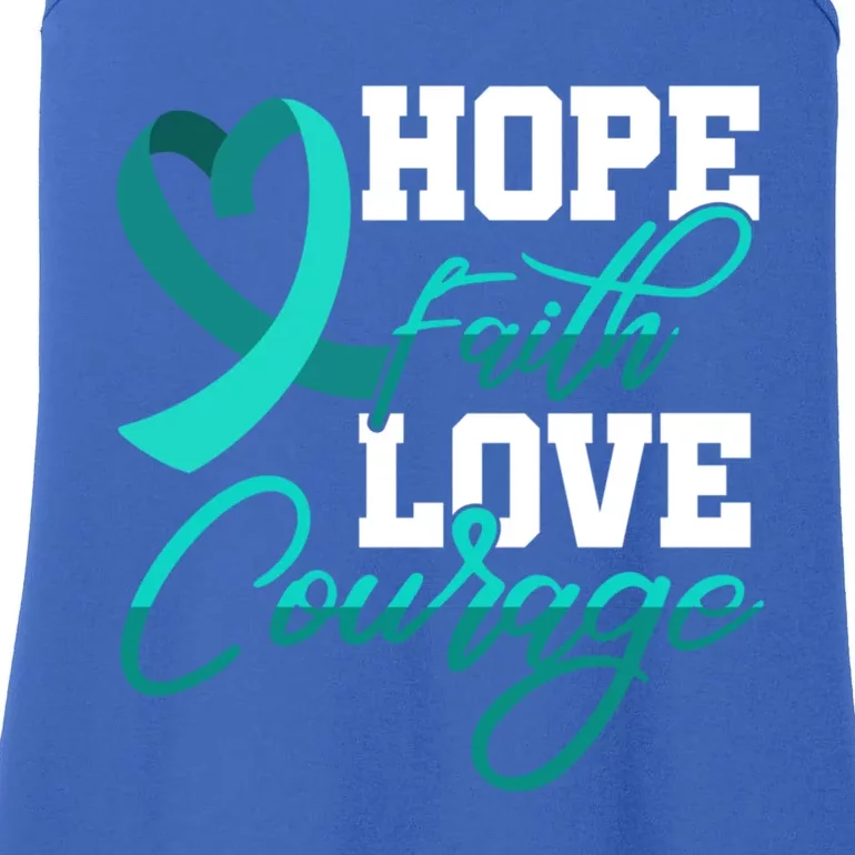 Hope Faith Love Courage Pstd Stress Awareness Month Gift Ladies Essential Tank