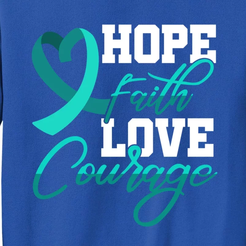 Hope Faith Love Courage Pstd Stress Awareness Month Gift Tall Sweatshirt